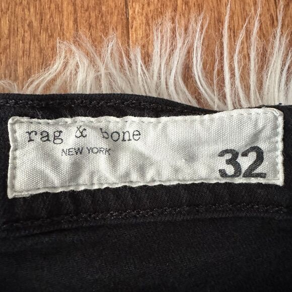 Rag & Bone Women Peyton Midrise Bootcut Jeans Size 32 Black Western Boho Stretch - Picture 7 of 15